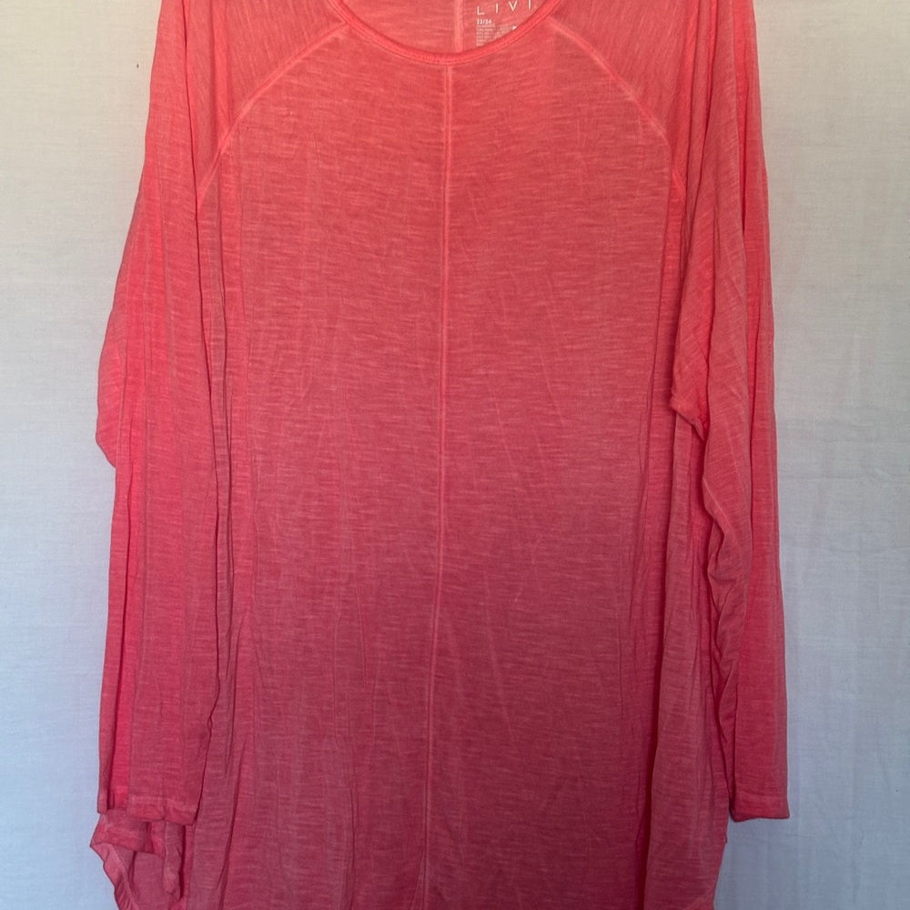 Livi Active Coral Long Sleeve Top NWT